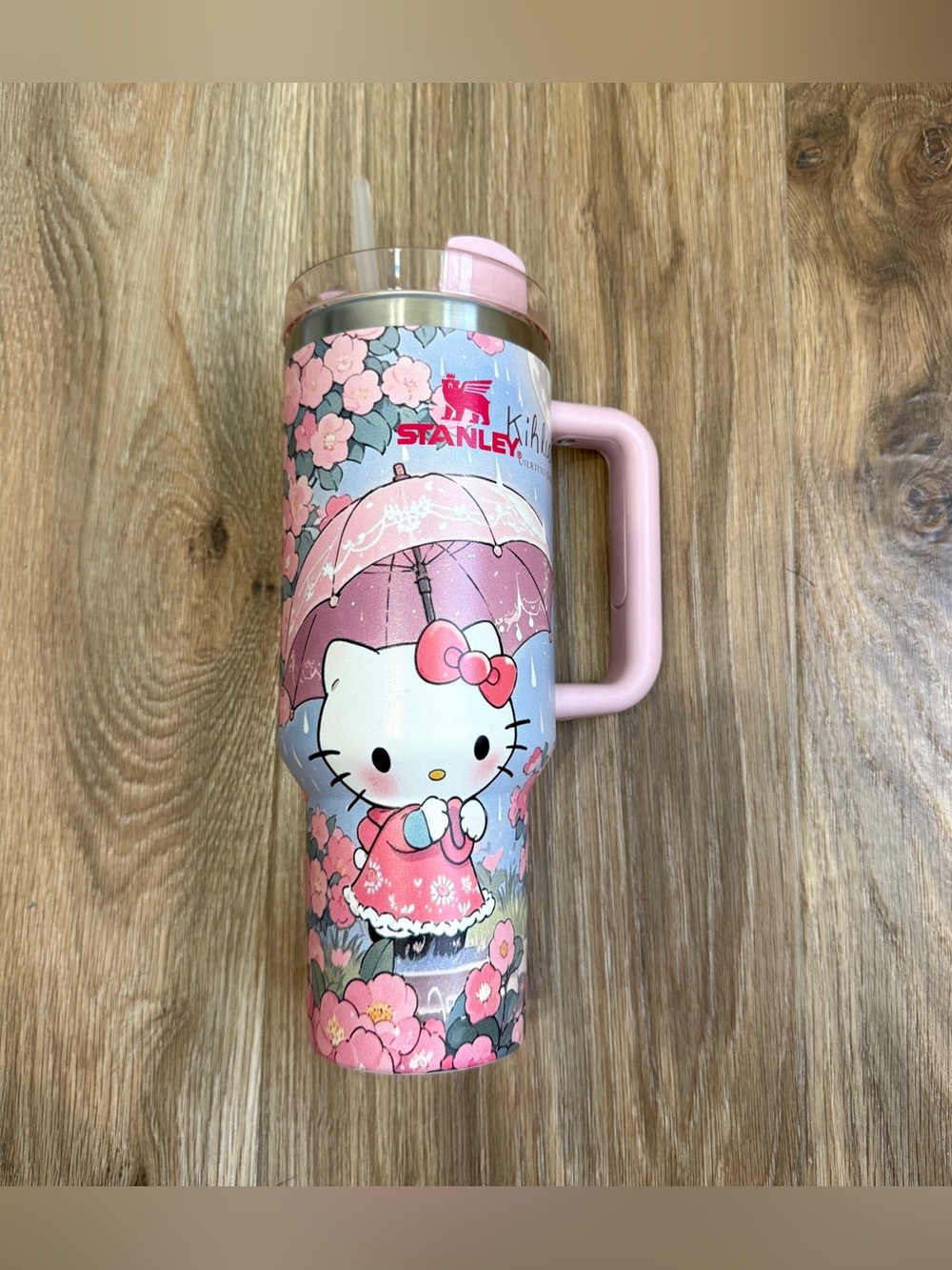 Stanley 40 oz Quencher Tumbler Pink Floral Character Design Lid & Straw - Picture 5 of 5